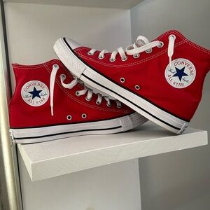 Red Chuck Taylor Converse- Size W 9.5, M 7.5